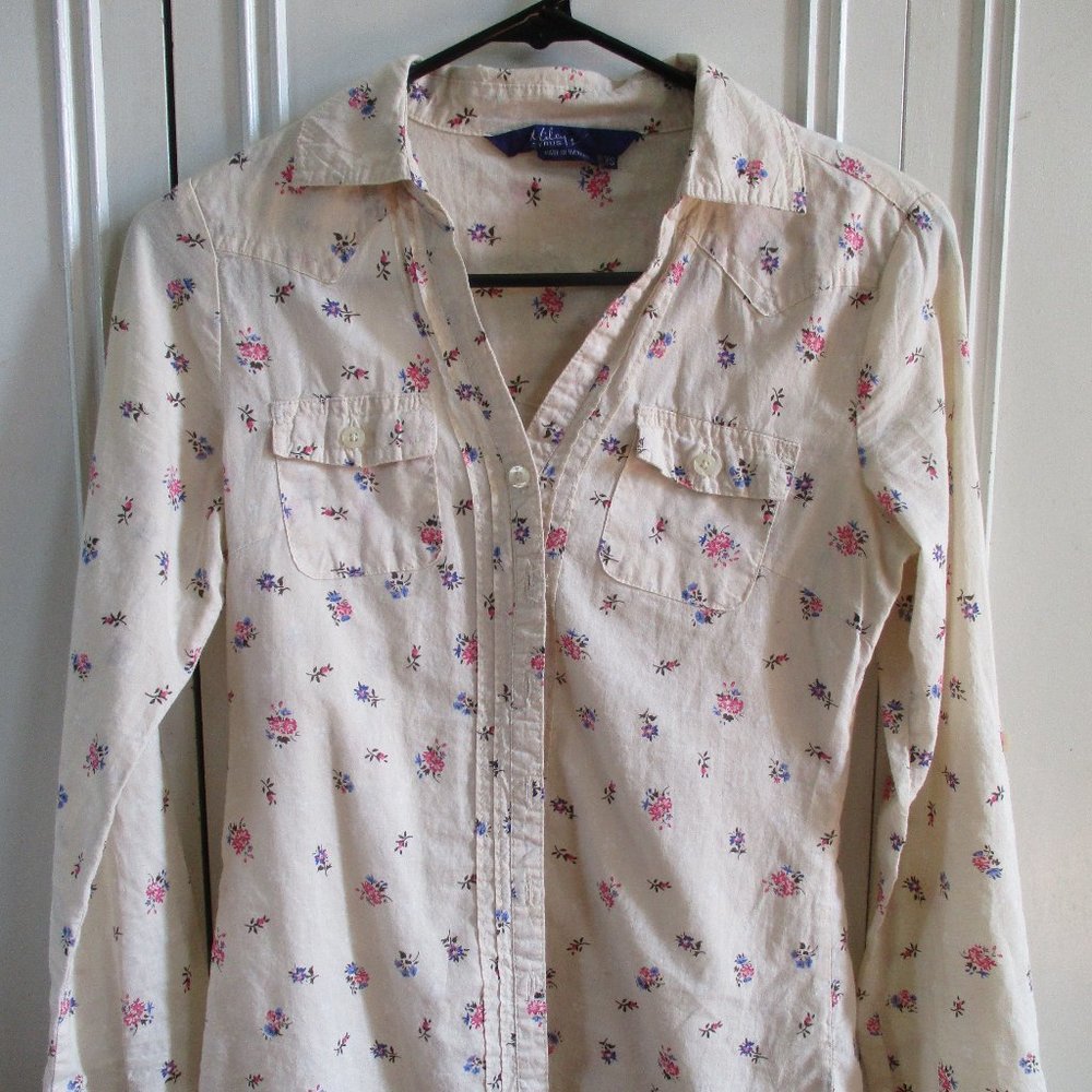 Miley Cyrus Collared Floral Women's Button Down